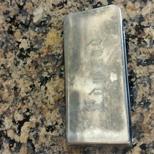 Silver money clip engraved